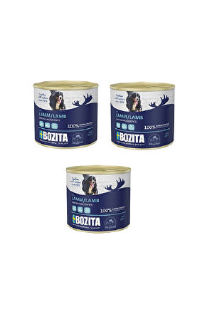 Bozita Tahılısz Kuzu Etli Köpek Konservesi 625 Gr. X 3 Adet
