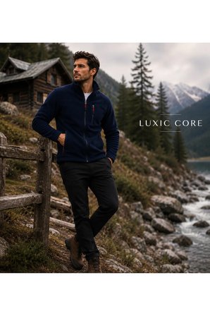 unisex lacivert Polar Ceket Fermuarlı – Soğuk Havalara Uygun, Rahat ve Şık Tasarım