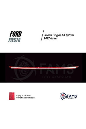 Fiesta 2017 Üzeri Krom Bagaj Alt Çıtası Paslanmaz Çelik