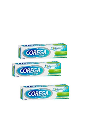 Süper Protez Yapıştırıcı Krem Naneli 40gr 3lü
