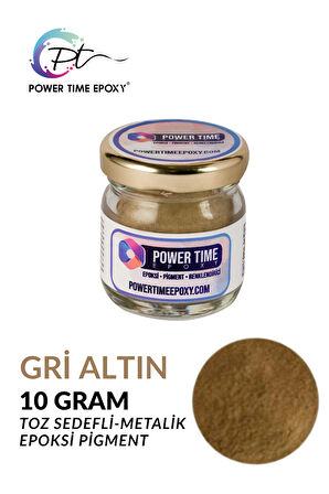 Sedefli Metalik Toz Pigment Boya / Gri Altın / Epoksi Için 10 GRAM