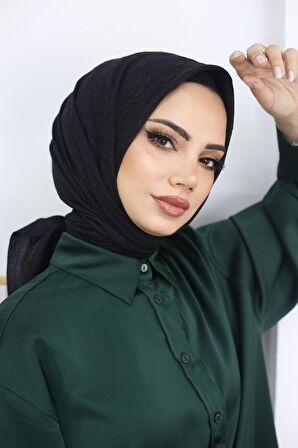 Bambu Kraş Eşarp - Siyah - Bked00001