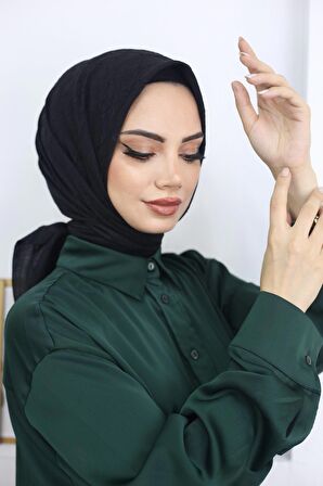 Bambu Kraş Eşarp - Siyah - Bked00001