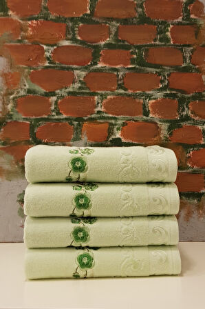 Özdilek Dila V3 Nakışlı 4'lü Havlu - Y. Yeşil
