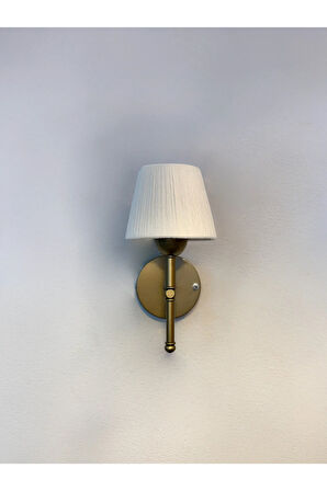 Süet Kadife El Yapımı Kablosuz Pilli Ledli Aplik - Alt Eskitme Gold