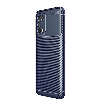 Smcase Realme 7 Pro Kılıf Negro Karbon Dokulu Silikon  Nano Ekran Koruyucu