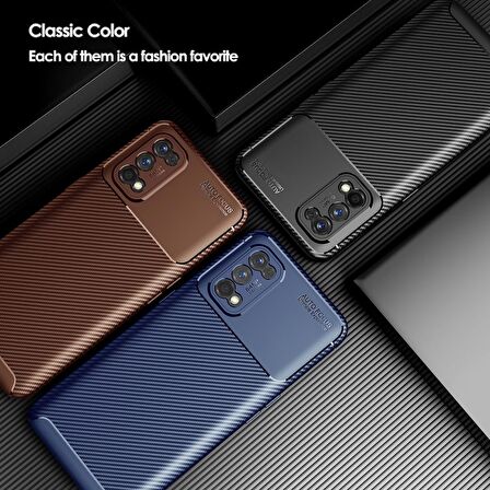 Smcase Realme 7 Pro Kılıf Negro Karbon Dokulu Silikon  Nano Ekran Koruyucu