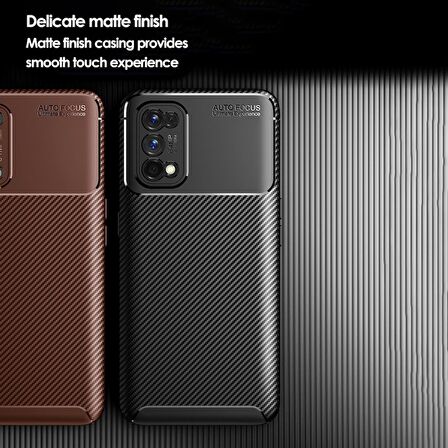 Smcase Realme 7 Pro Kılıf Negro Karbon Dokulu Silikon  Nano Ekran Koruyucu