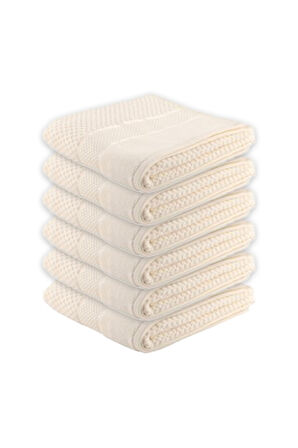 Özdilek Azra 50x90 Cm El-Yüz Havlusu Krem 6'lı