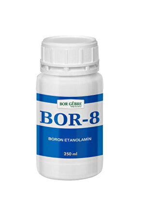Bor-8 Sıvı Gübre 250 Ml-köklenme Ve Direnç Artışı Oluşturur. Ürün Kalitesi Ve Verimini Arttırır.