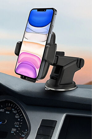 Araç içi Telefon Tutucu Vantuzlu Ayarlanabilir Vakumlu