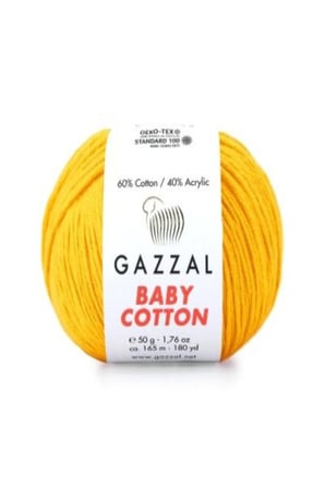 5 Adet Gazzal Baby Cotton 3417 Sarı