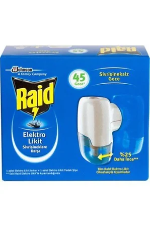Sivrisineklere Karşı 45 Gece Elektro Likit Cihaz + 1 Yedek