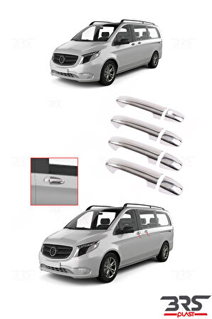 Mercedes Vıto W-447 2014 Ve Üzeri Kapı Kolu P.çelik 4 Prç.