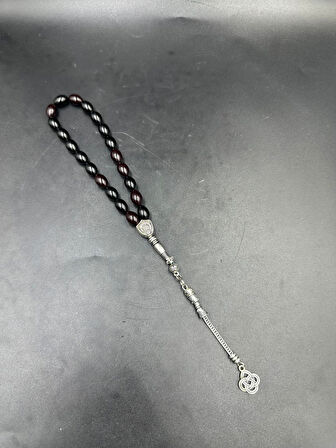 Alpaka Püskül  Ateş Kehribar Tespih