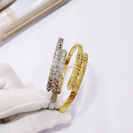 Welch Gold Taşlı Çelik Bileklik 