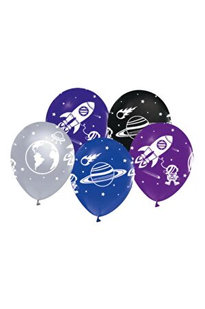 Balon Lisanslı Kozmik Galaksi Karışık 5'li 