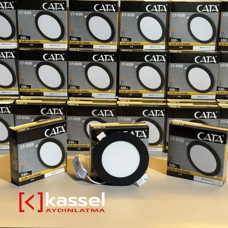 KASSEL AYDINLATMA 10 ADET 6 Watt 3000K Günışığı Led Panel sıva altı Siyah Kasa