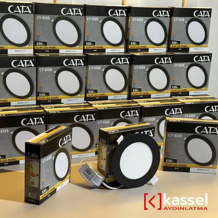 KASSEL AYDINLATMA 10 ADET 6 Watt 3000K Günışığı Led Panel sıva altı Siyah Kasa