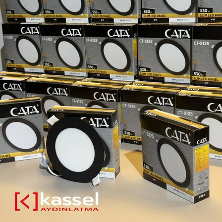 KASSEL AYDINLATMA 10 ADET 6 Watt 3000K Günışığı Led Panel sıva altı Siyah Kasa