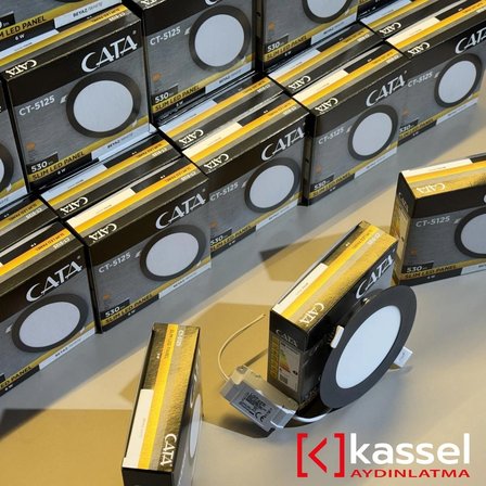 KASSEL AYDINLATMA 10 ADET 6 Watt 3000K Günışığı Led Panel sıva altı Siyah Kasa
