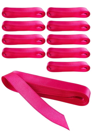 Saten Kurdela 10 Adet  3 cm Fuşya 10 m