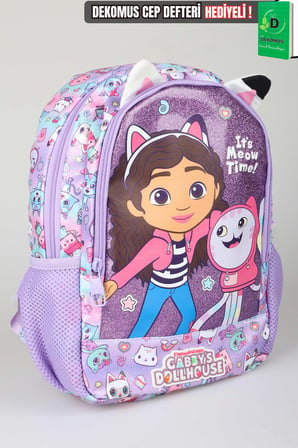 x Dekomus Lisanslı Gabby’s Dollhouse Meow Magic Collection Tek Bölmeli Küçük Boy Anaokul Çantası