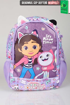 x Dekomus Lisanslı Gabby’s Dollhouse Meow Magic Collection Tek Bölmeli Küçük Boy Anaokul Çantası