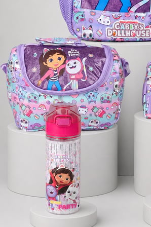 x Dekomus Lisanslı Gabby’s Dollhouse Meow Magic Collection Anaokul,Termoslu Beslenme ve Kalem Çantası,Beslenme Kabı,500 Ml Matara Seti
