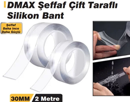 Çift Taraflı Şeffaf Bant 3cm x 2m 1 adet