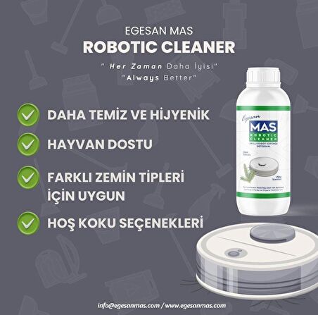 MAS Robot Süpürge Deterjanı Çam Ferahlığı Kokulu 1000 ml X6 Adet