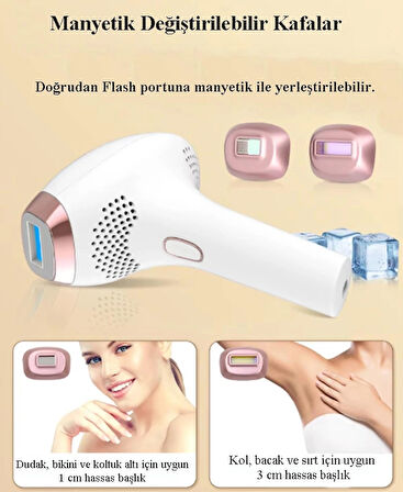nwn3 Acısız IPL Buz Lazer Epilasyon Cihazı 999.999 Flaş Atım Tüm Vücut - Yüz