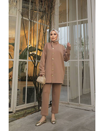 HAKİM YAKA SCUBA TAKIM Camel
