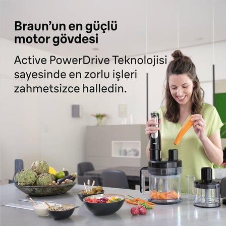  Braun 2 Yıl Multiquick 9 El Blenderi MQ9187XLI Resmi Distribütör Garantili Modern 500 ml Metal 50 H