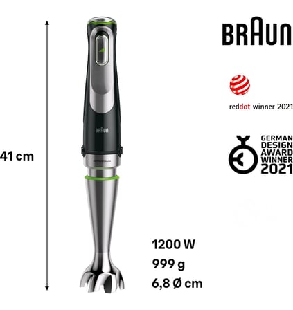  Braun 2 Yıl Multiquick 9 El Blenderi MQ9187XLI Resmi Distribütör Garantili Modern 500 ml Metal 50 H