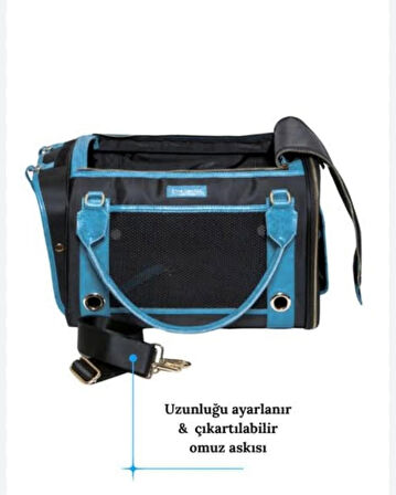 STRONG CLOWS  HAVA ONAYLI KEDİ KÖPEK TAŞIMA  ÇANTASI MAVİ