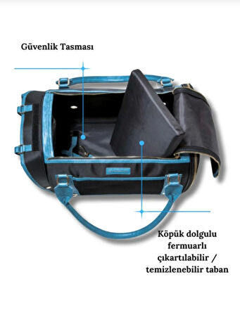STRONG CLOWS  HAVA ONAYLI KEDİ KÖPEK TAŞIMA  ÇANTASI MAVİ