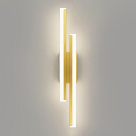 2 ADET Elektrikle Çalışır, 12 Watt , 3000 Kelvin Gün Işığı Led Aplik, İç Merkan Led Duvar Armatürü