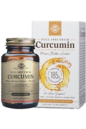 Solgar Full Spectrum Curcumin 185x 30 Kapsül
