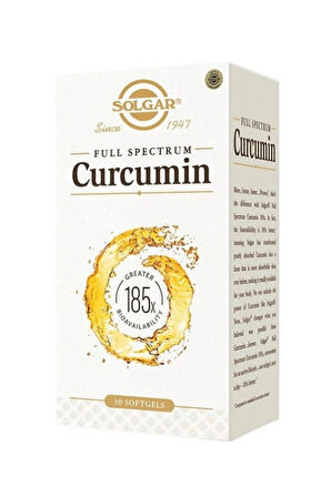 Solgar Full Spectrum Curcumin 185x 30 Kapsül