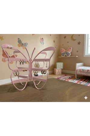 Modern Pembe Küpe Standı, 108 Delikli Takı Düzenleyici, Takı Standı , 4 bölmeli Küpe Organizer