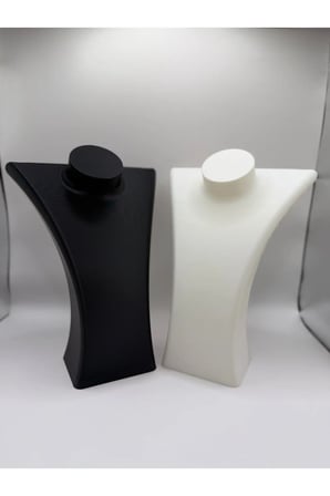 Siyah ve Beyaz Manken Set, 25 CM 2'li Takı Mankeni Takı Standı Takı Organizeri Kolye Sergileme Stand