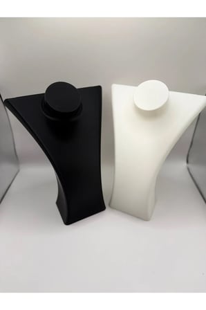 Siyah ve Beyaz Manken Set, 25 CM 2'li Takı Mankeni Takı Standı Takı Organizeri Kolye Sergileme Stand