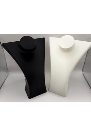 Siyah ve Beyaz Manken Set, 25 CM 2'li Takı Mankeni Takı Standı Takı Organizeri Kolye Sergileme Stand