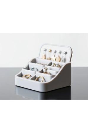 Takı Organizer Düzenleyici Beyaz Takı Askısı Stand, Kolye, Bileklik, Küpe, ve Yüzük Düzenleyici 20cm