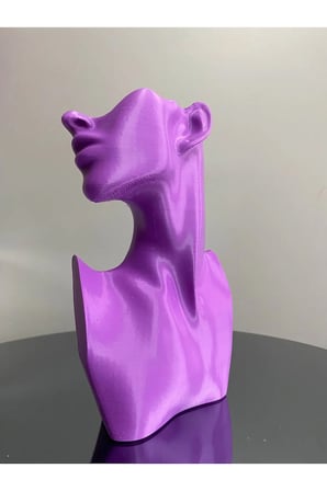 Mor Renk Dekoratif Takı Mankeni Standı 23 cm Takı Organizer Mücevher Küpe Kolye Sergileme