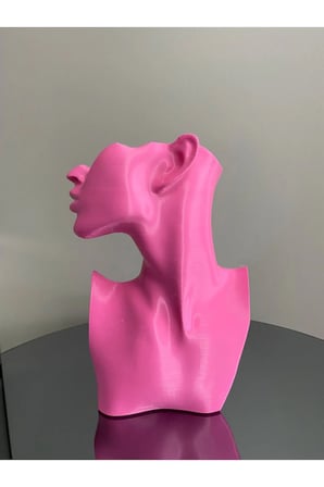 Pembe 4lü Set Dekoratif Takı Organizer Manken Standı Makyaj Mücevher Kolye Tasarım Sergi Yüzük
