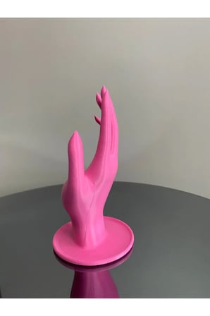 18 CM Pembe Dekoratif Beyaz El Takı Mankeni, Yüzük Standı, Ürün Sergileme Standı, Organizer