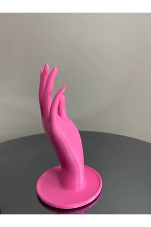 18 CM Pembe Dekoratif Beyaz El Takı Mankeni, Yüzük Standı, Ürün Sergileme Standı, Organizer