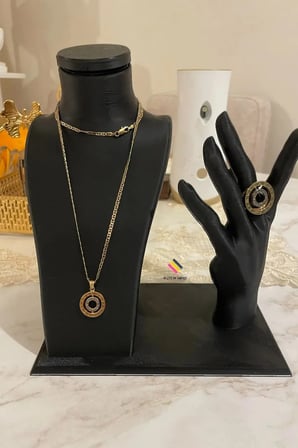 Dekoratif Takı ve Yüzük Manken Teşhir Standı Set Şık Makyaj Mücevher Kolye Sergi Yüzük Organizer